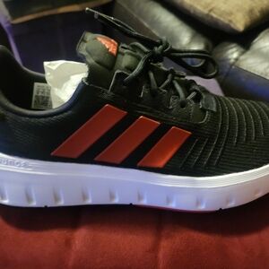 Adidas Black and Red Sneakers
